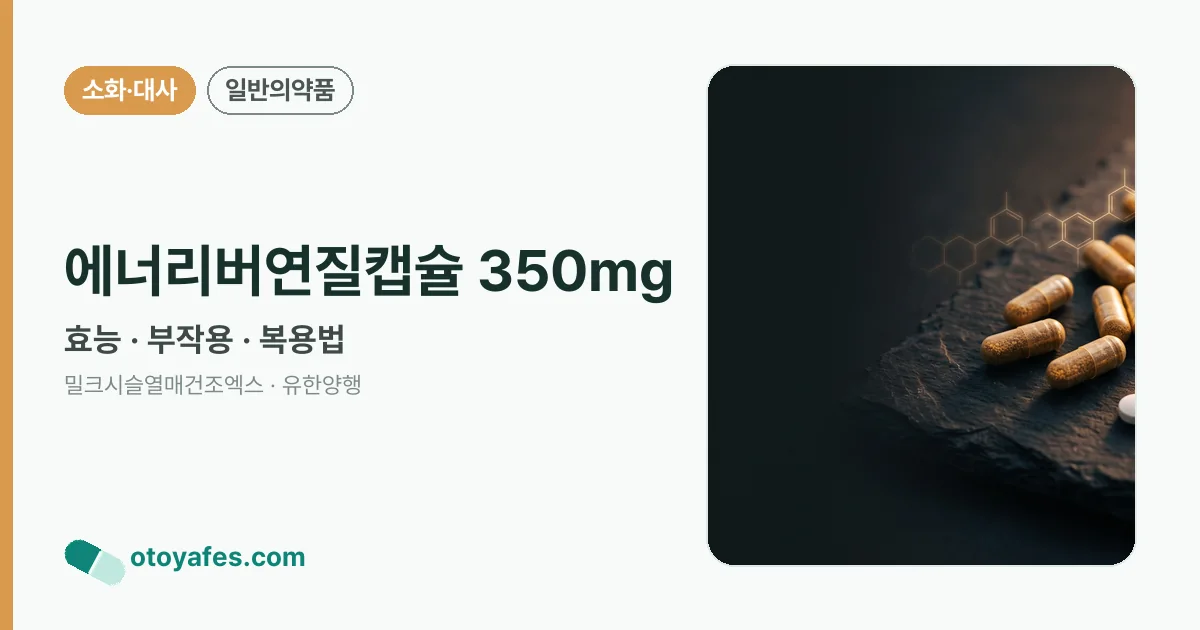 에너리버연질캡슐 350mg 정리 썸네일