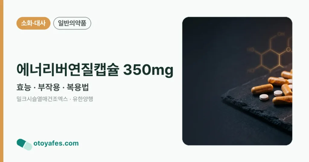 에너리버연질캡슐 350mg 정리 썸네일