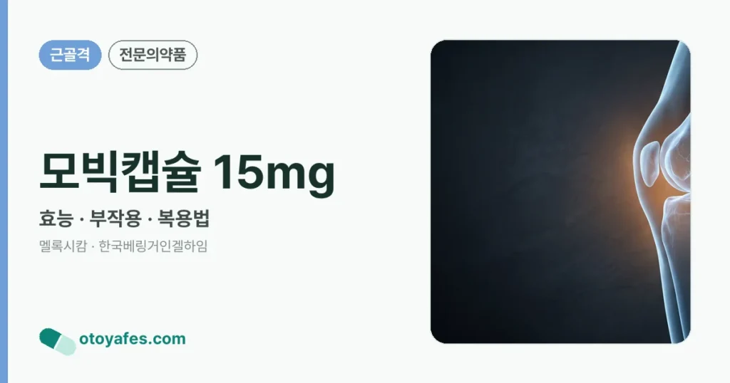 모빅캡슐 15mg 정리 썸네일