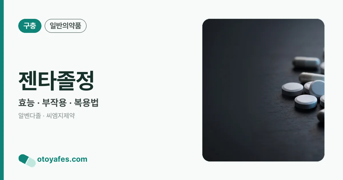 젠타졸정 정리 썸네일