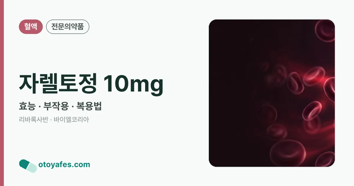 자렐토정 10mg 정리 썸네일