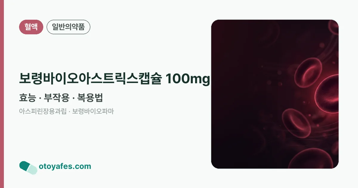 보령바이오아스트릭스캡슐 100mg 정리 썸네일