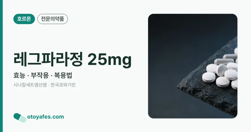 레그파라정25mg의 효과와 복용법 5가지 이해하기