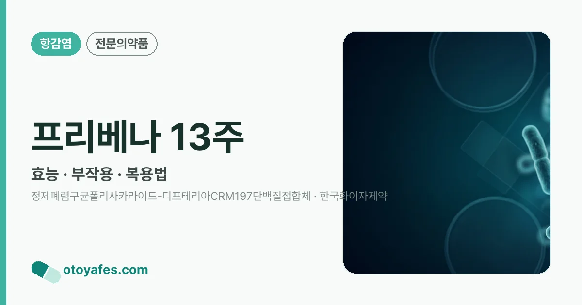프리베나 13주 정리 썸네일