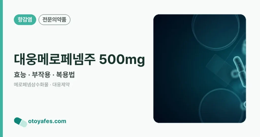 대웅메로페넴주 500mg 정리 썸네일