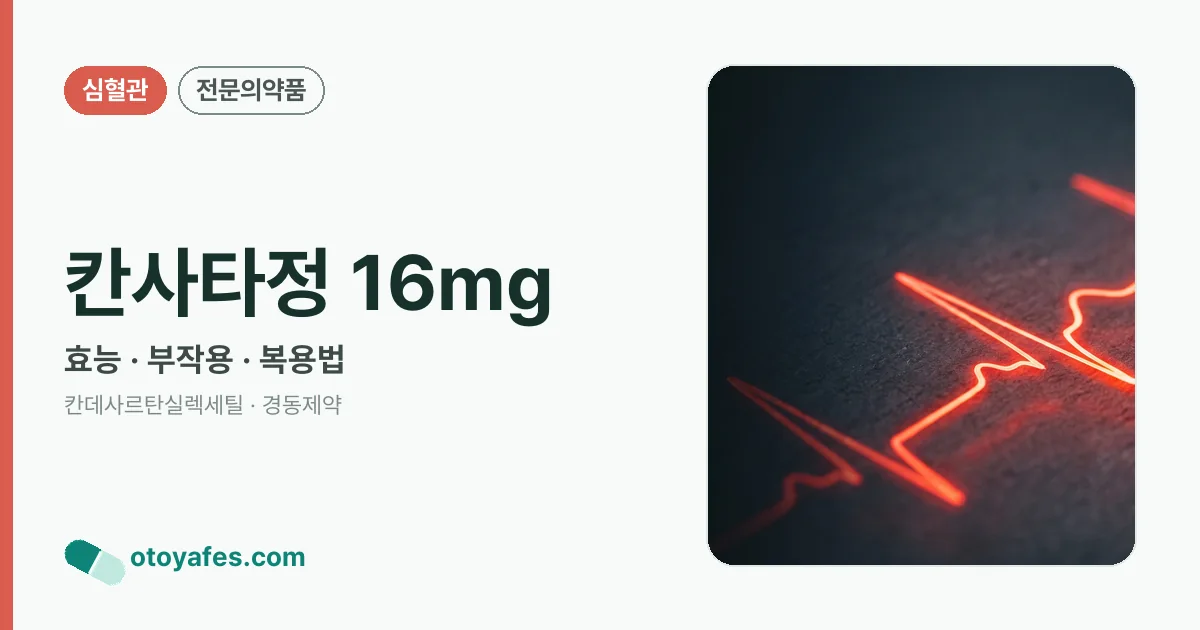 칸사타정 16mg 정리 썸네일