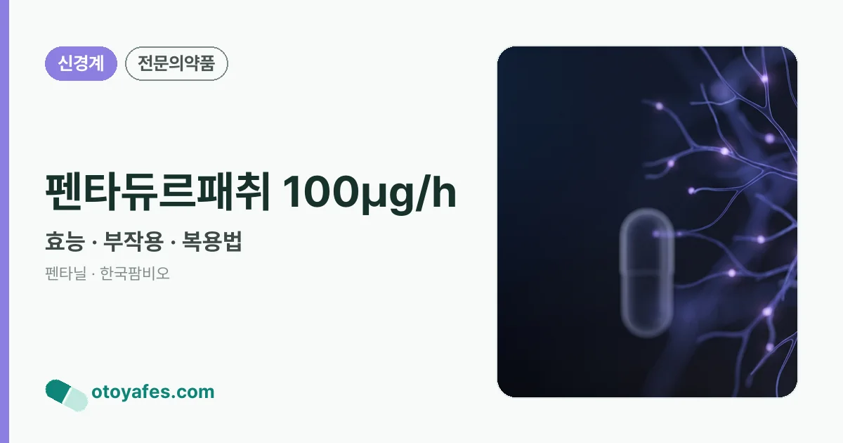 펜타듀르패취 100μg/h 정리 썸네일