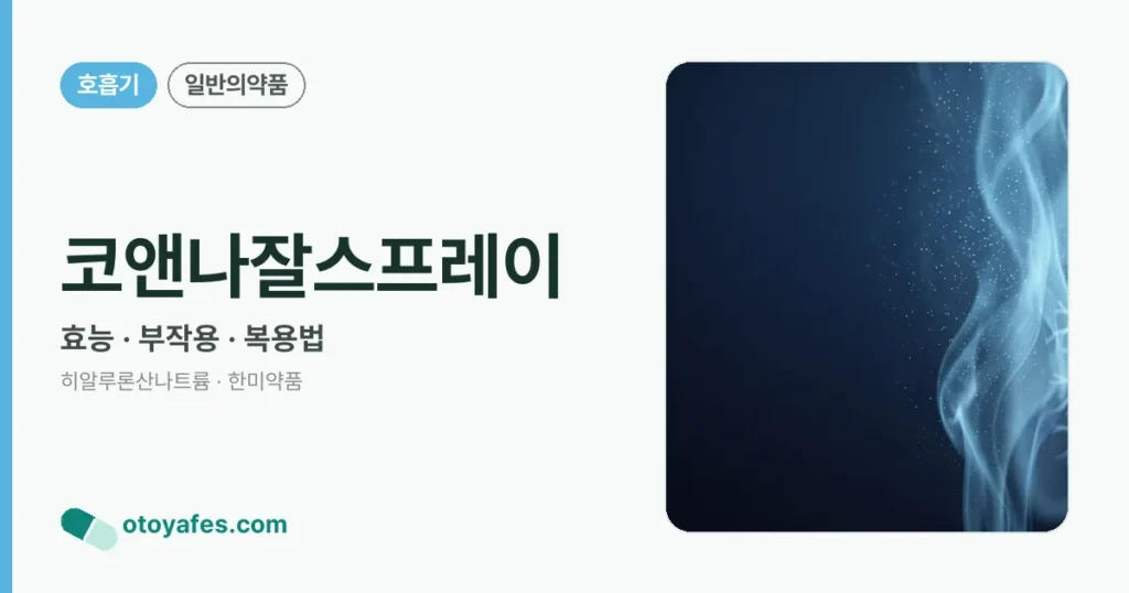코앤나잘스프레이 정리 썸네일