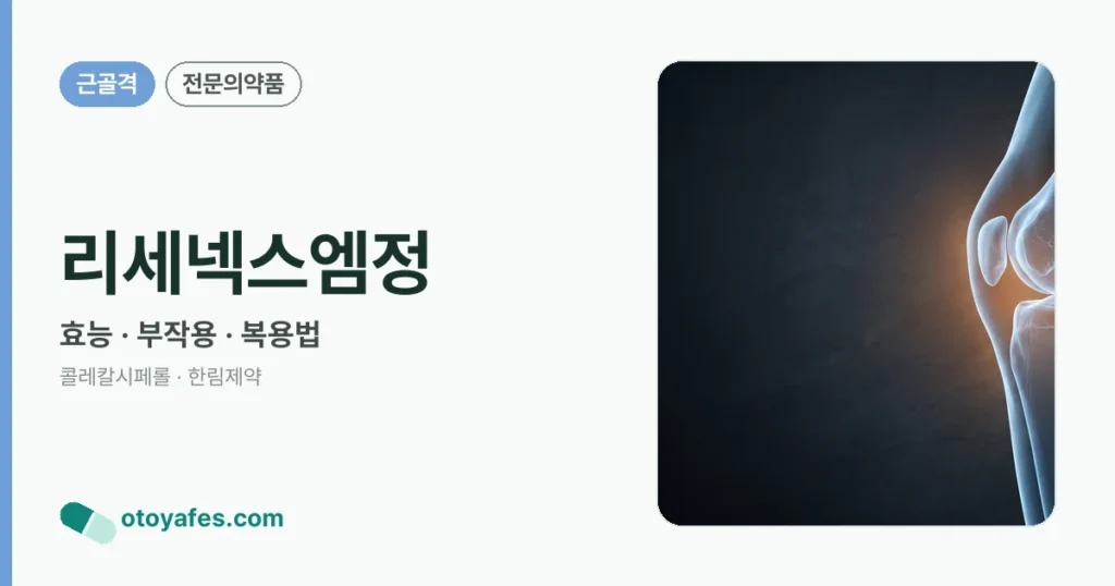리세넥스엠정 정리 썸네일