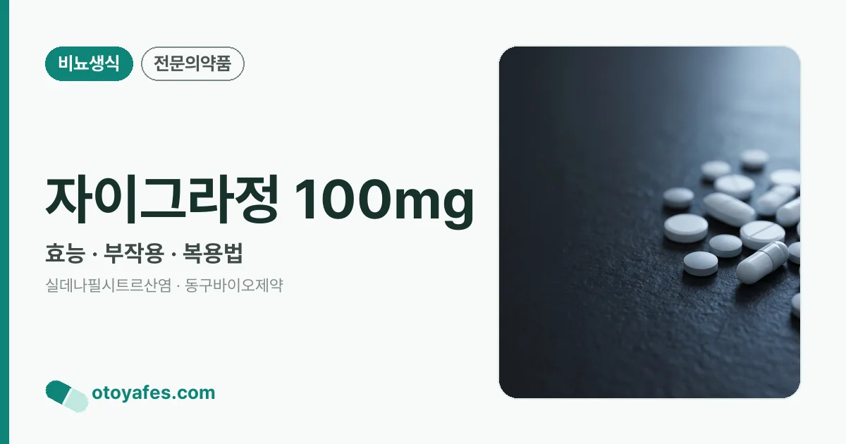 자이그라정 100mg 정리 썸네일