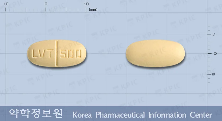 레비로틴정500밀리그램 실물 사진