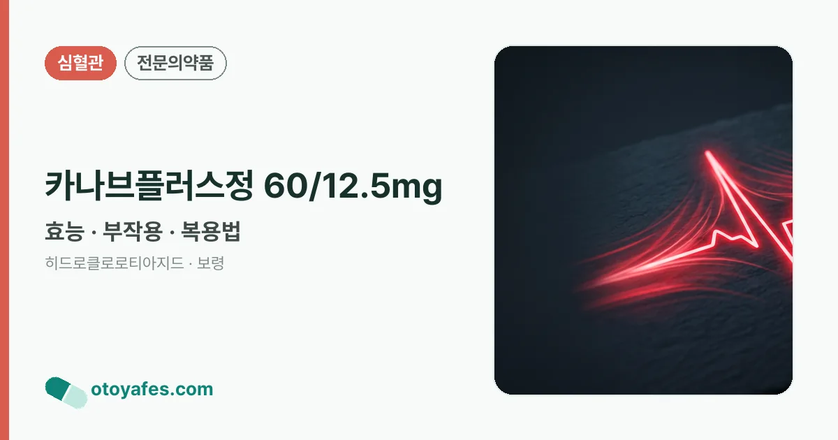 카나브플러스정 60/12.5mg 정리 썸네일