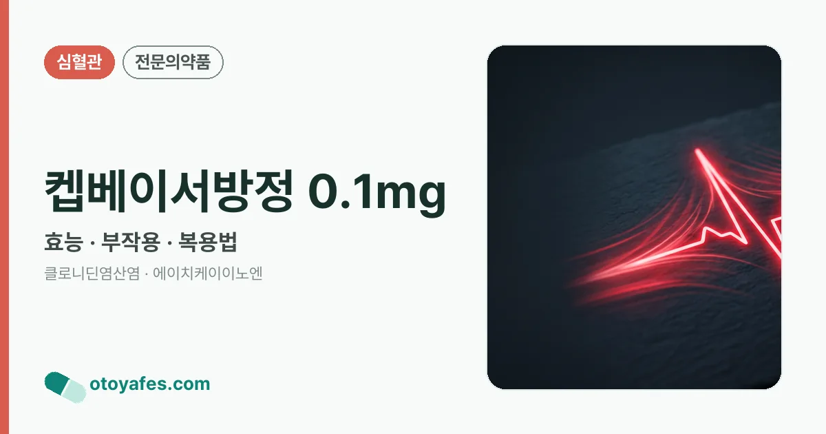 켑베이서방정 0.1mg 정리 썸네일