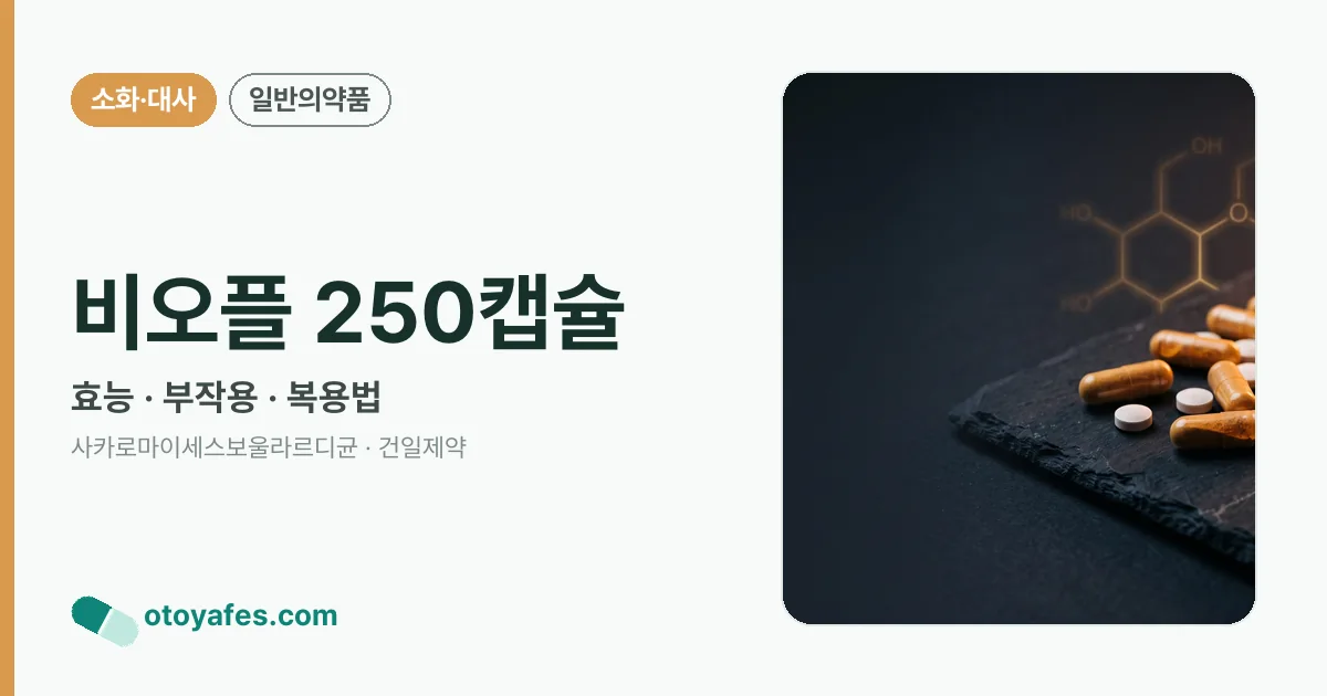 비오플 250캡슐 정리 썸네일