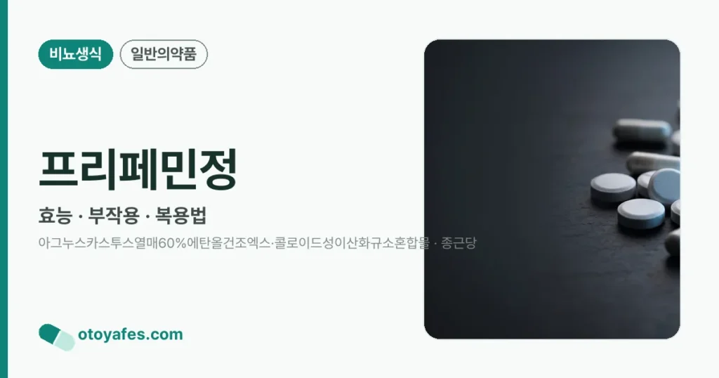 프리페민정 정리 썸네일