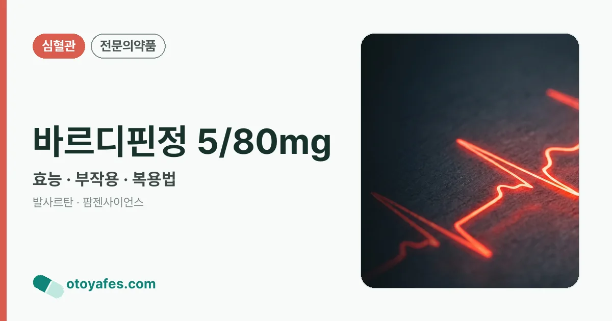 바르디핀정 5/80mg 정리 썸네일