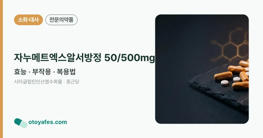 자누메트엑스알서방정 50/500mg 정리 썸네일