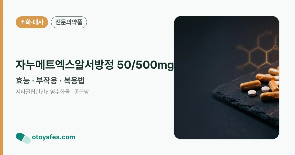 자누메트엑스알서방정 50/500mg 정리 썸네일