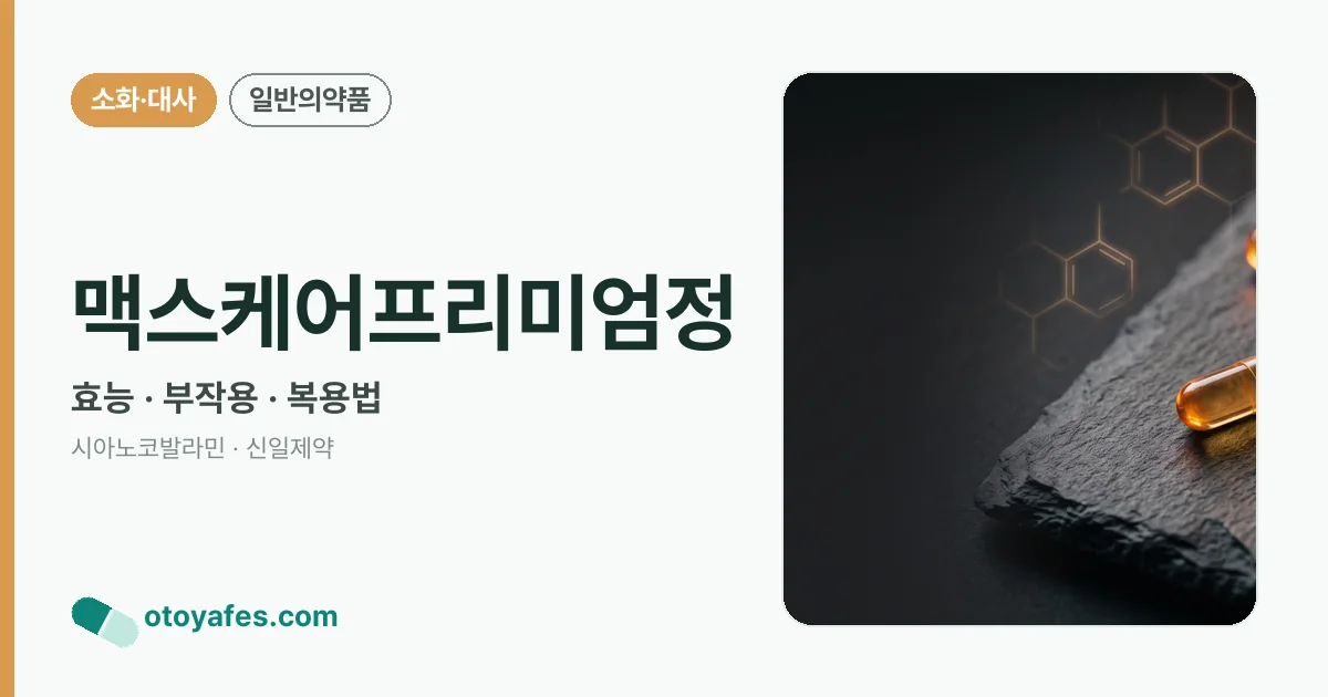 맥스케어프리미엄정 정리 썸네일