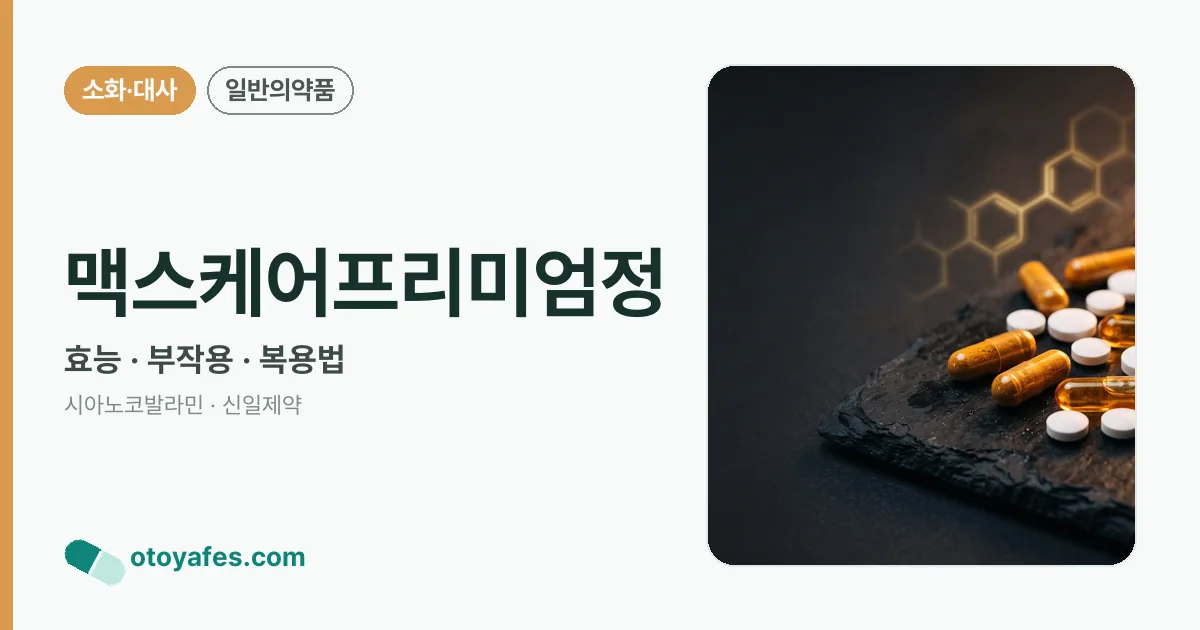맥스케어프리미엄정 정리 썸네일