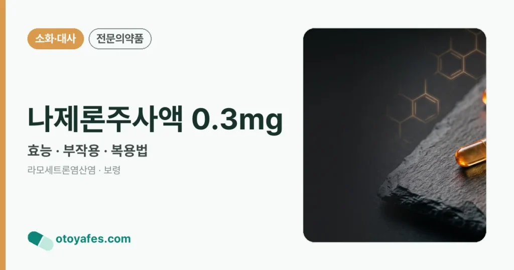 나제론주사액 0.3mg 정리 썸네일
