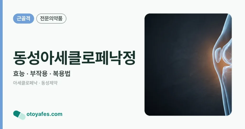 동성아세클로페낙정 정리 썸네일