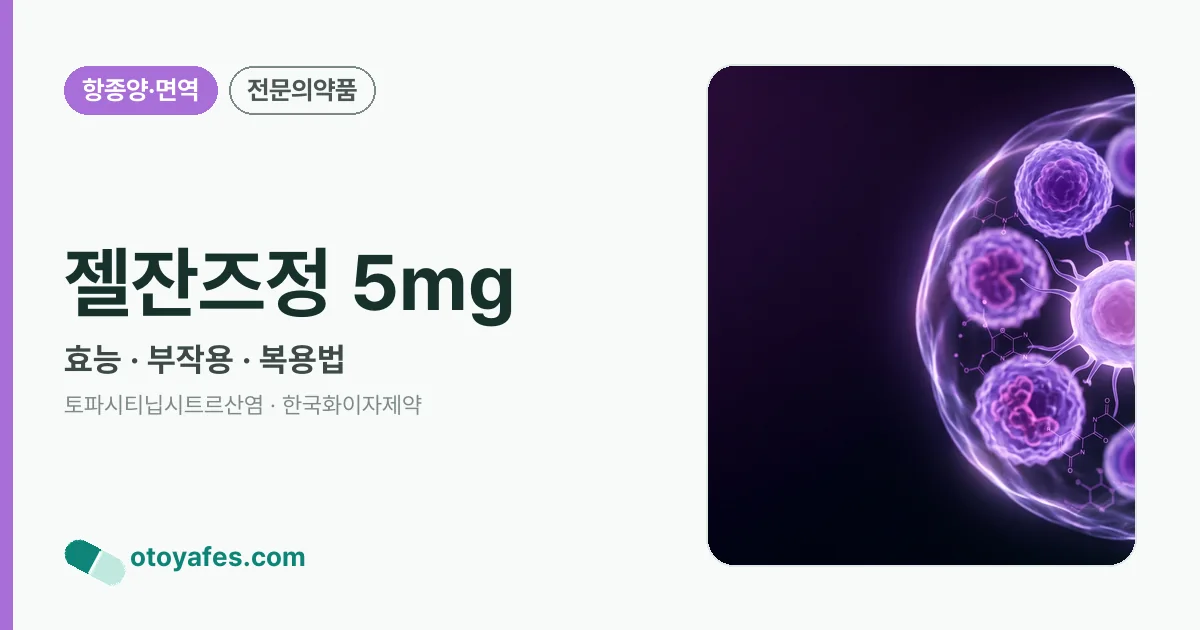 젤잔즈정 5mg 정리 썸네일