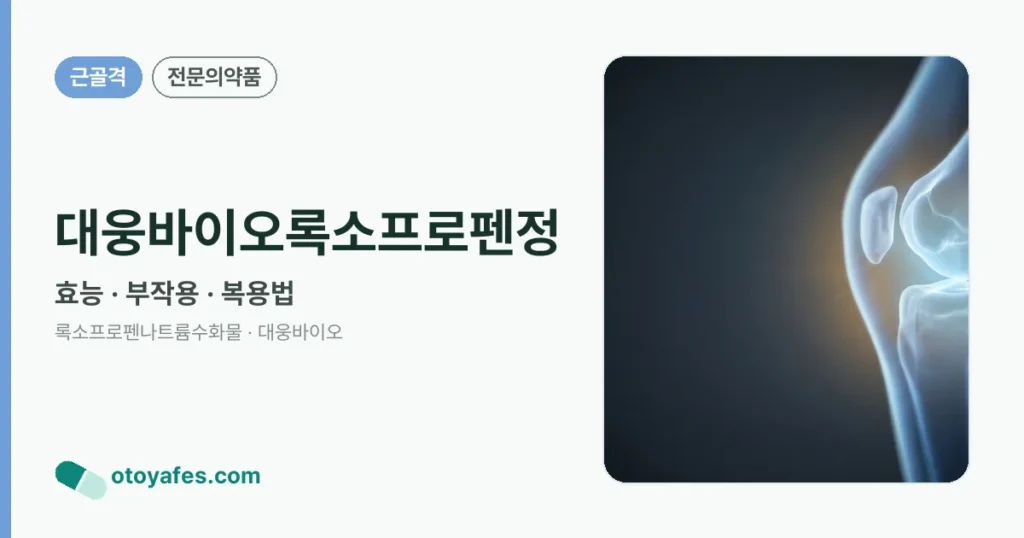 대웅바이오록소프로펜정 정리 썸네일
