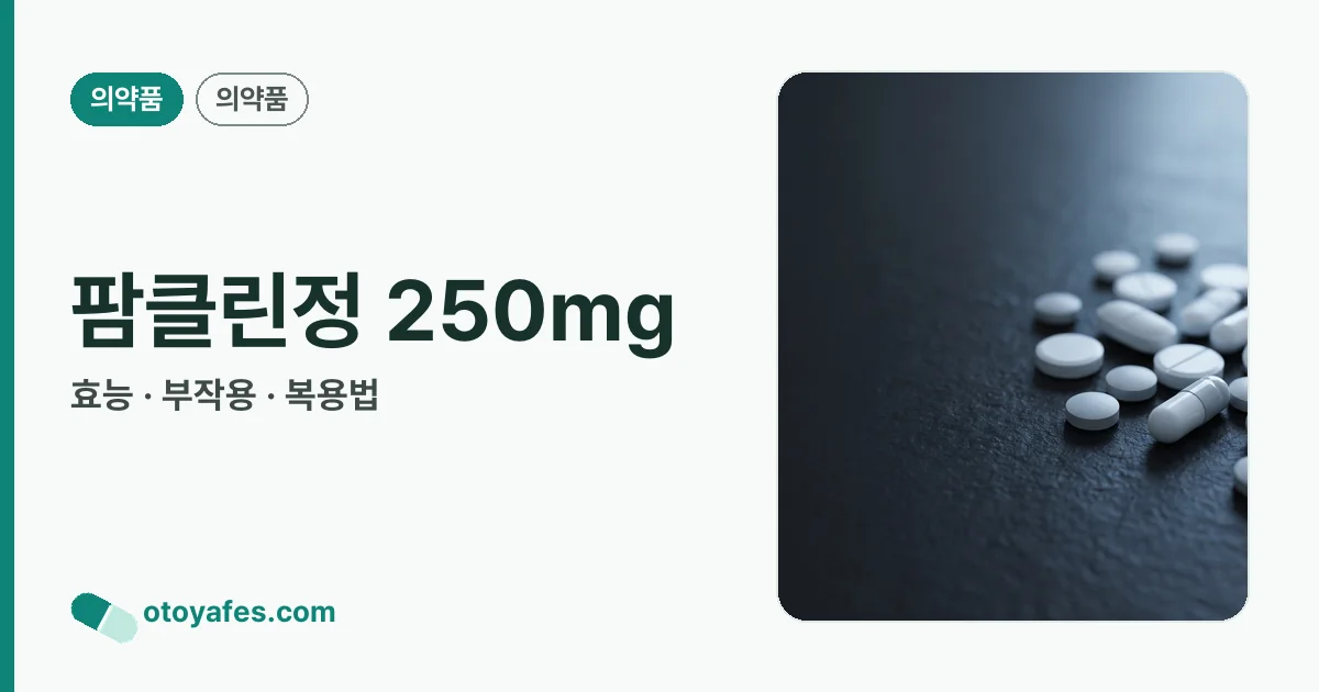 팜클린정 250mg 정리 썸네일
