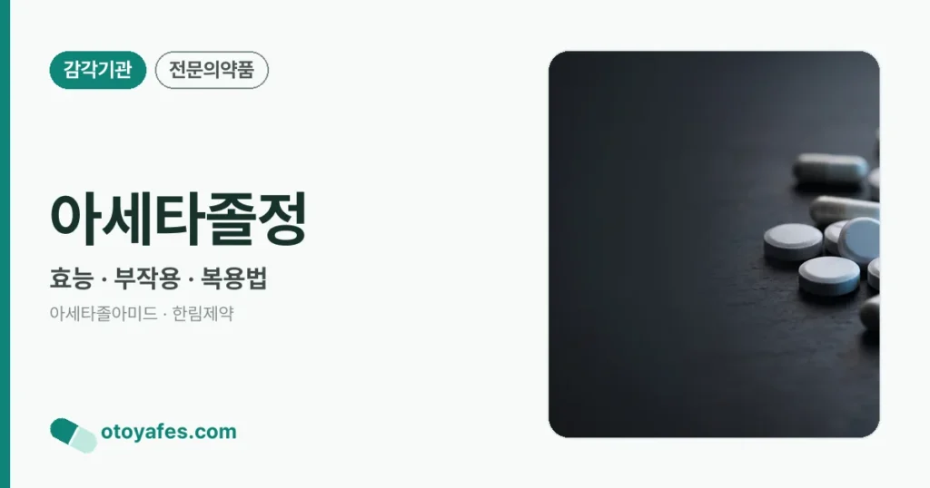 아세타졸정 정리 썸네일