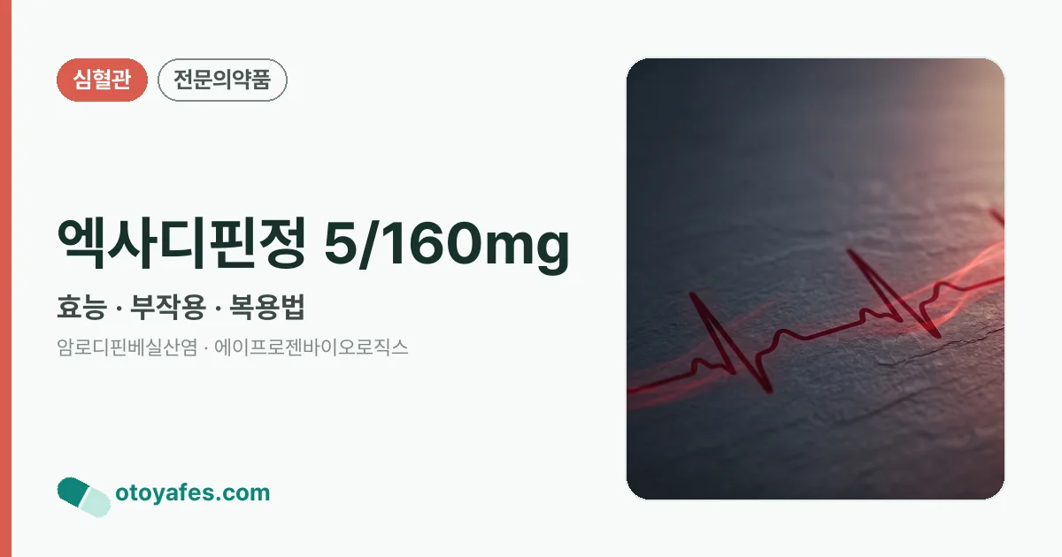 엑사디핀정 5/160mg 정리 썸네일