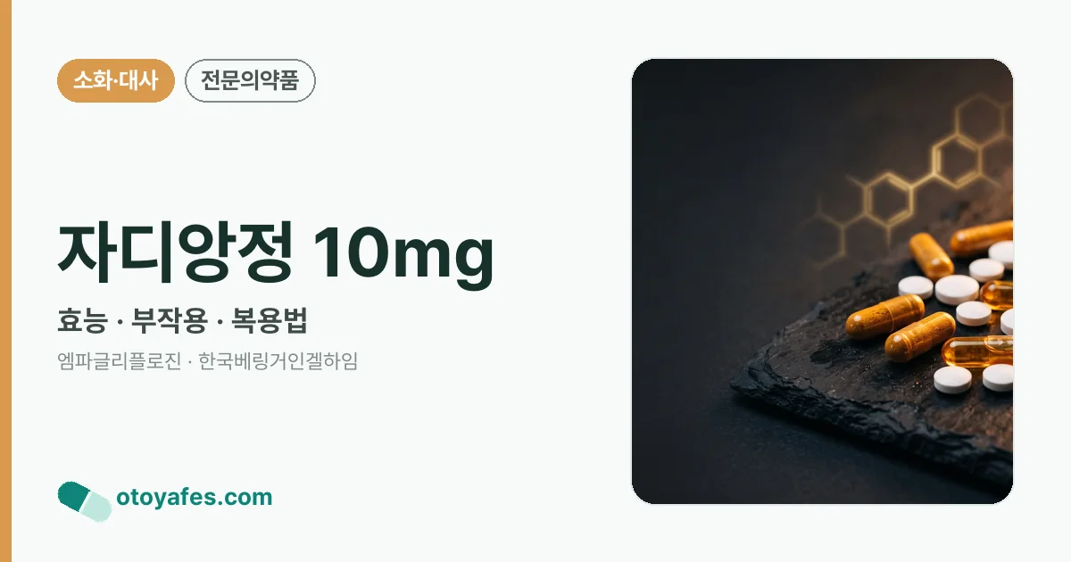 자디앙정 10mg 정리 썸네일