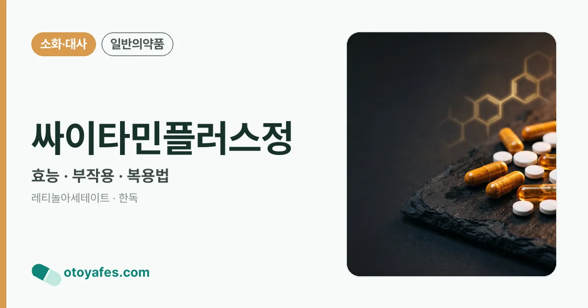 싸이타민플러스정 정리 썸네일