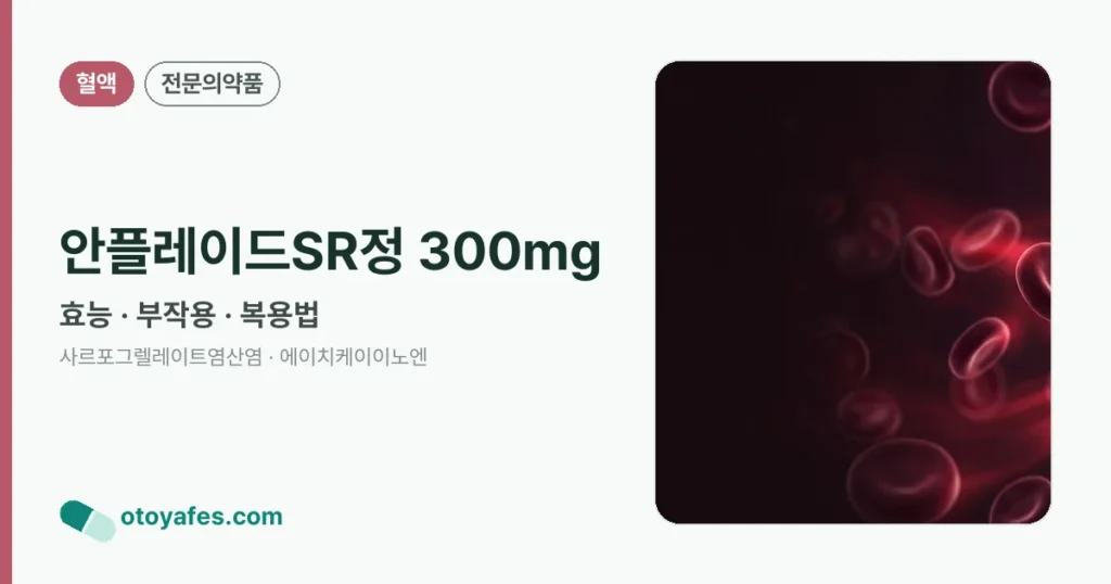 안플레이드SR정 300mg 정리 썸네일