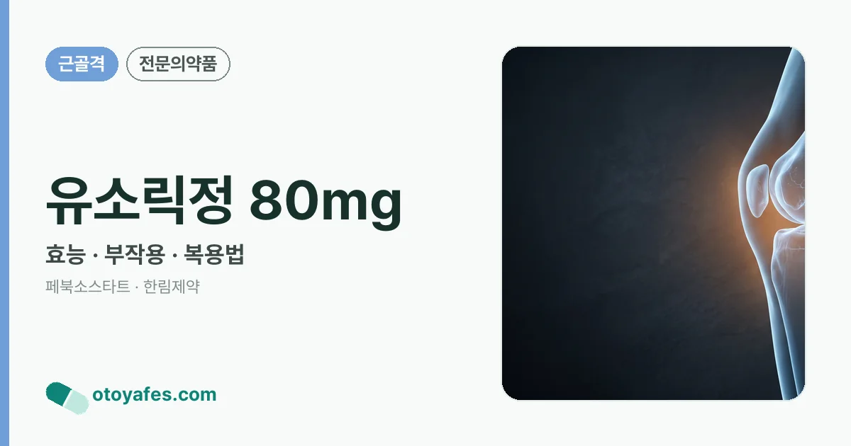 유소릭정 80mg 정리 썸네일