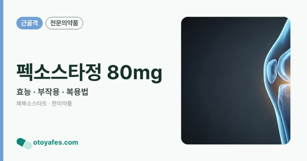 펙소스타정 80mg 정리 썸네일