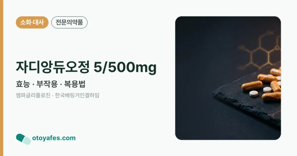 자디앙듀오정 5/500mg 정리 썸네일