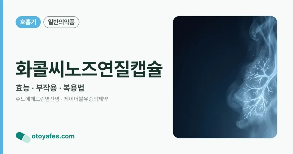 화콜씨노즈연질캡슐 정리 썸네일