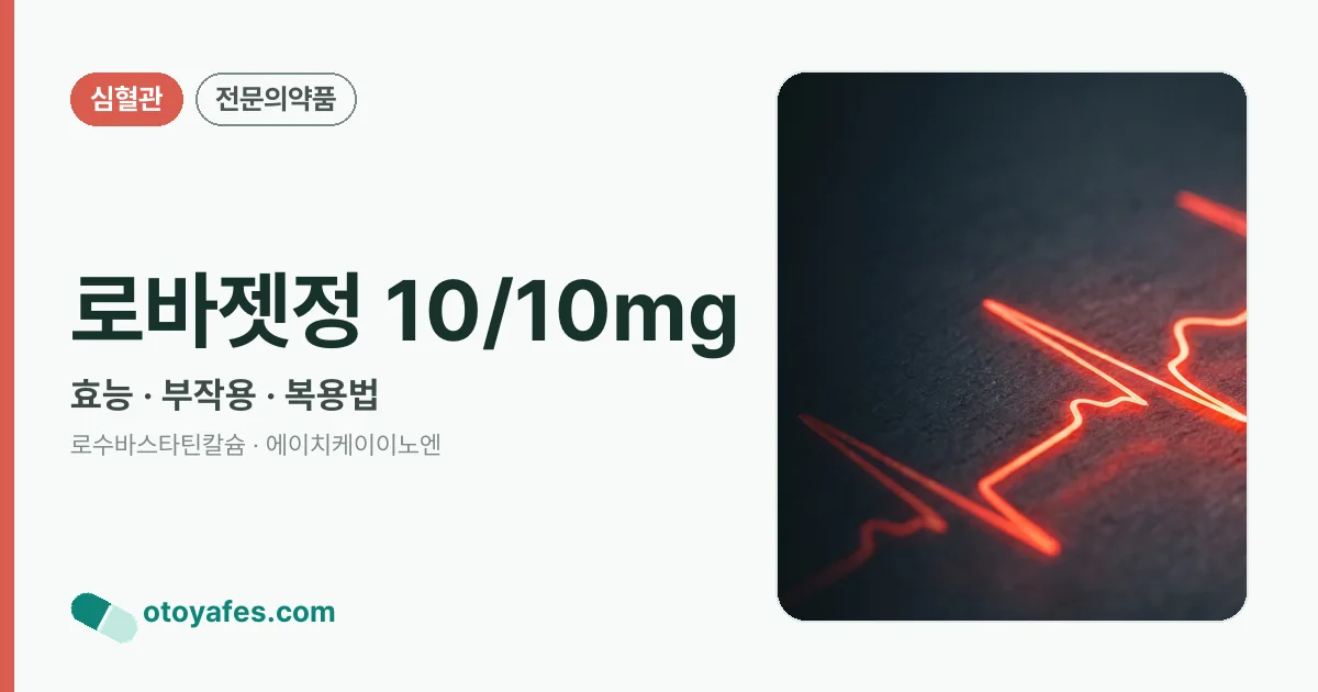 로바젯정 10/10mg 정리 썸네일