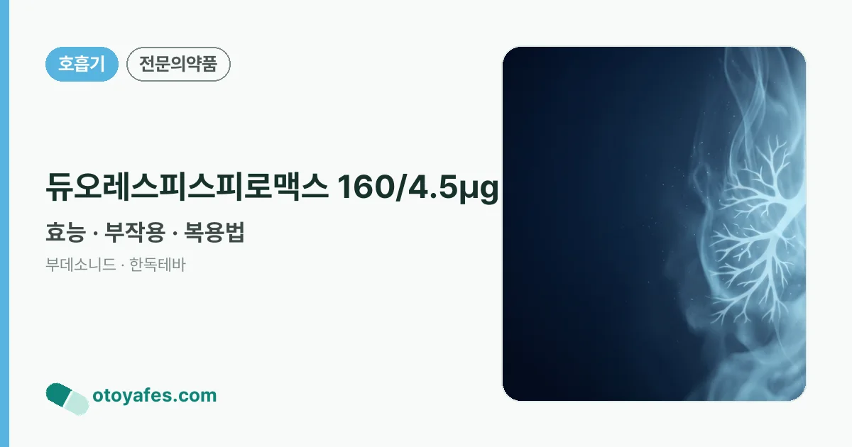 듀오레스피스피로맥스 160/4.5㎍ 정리 썸네일