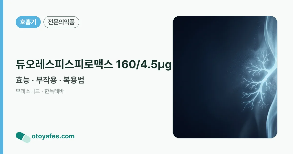 듀오레스피스피로맥스 160/4.5㎍ 정리 썸네일