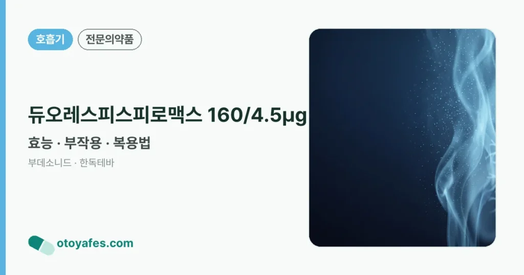 듀오레스피스피로맥스 160/4.5㎍ 정리 썸네일