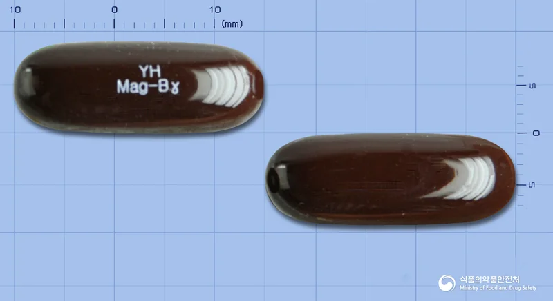 마그비감마연질캡슐 실물 사진
