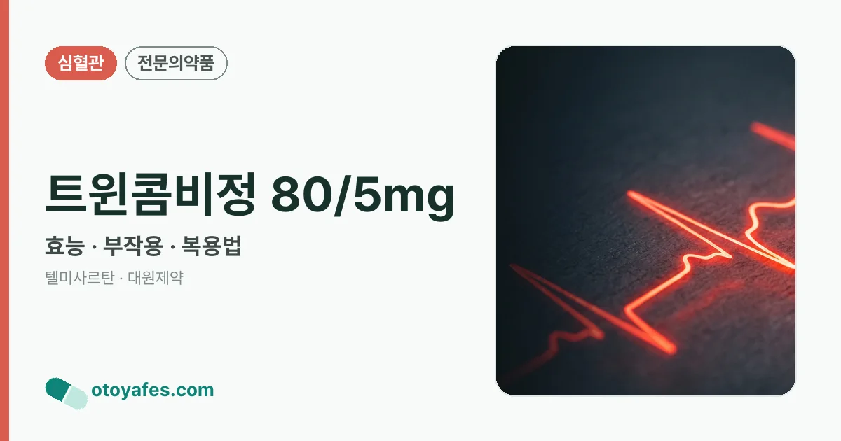트윈콤비정 80/5mg 정리 썸네일