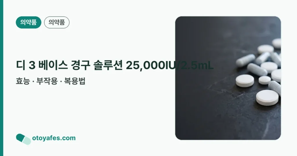 디 3 베이스 경구 솔루션 25,000IU/2.5mL 정리 썸네일