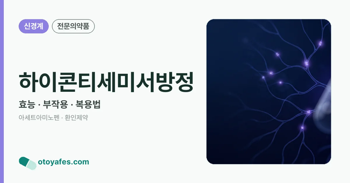 하이콘티세미서방정 정리 썸네일