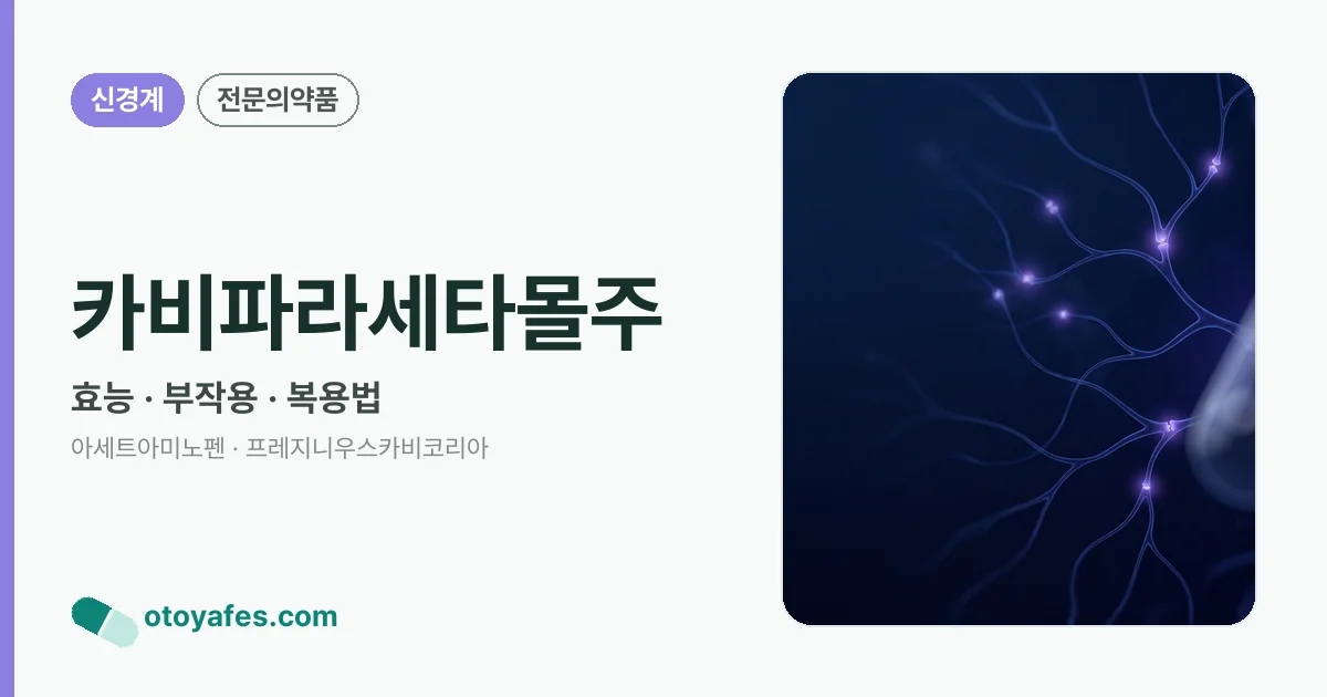 카비파라세타몰주 정리 썸네일