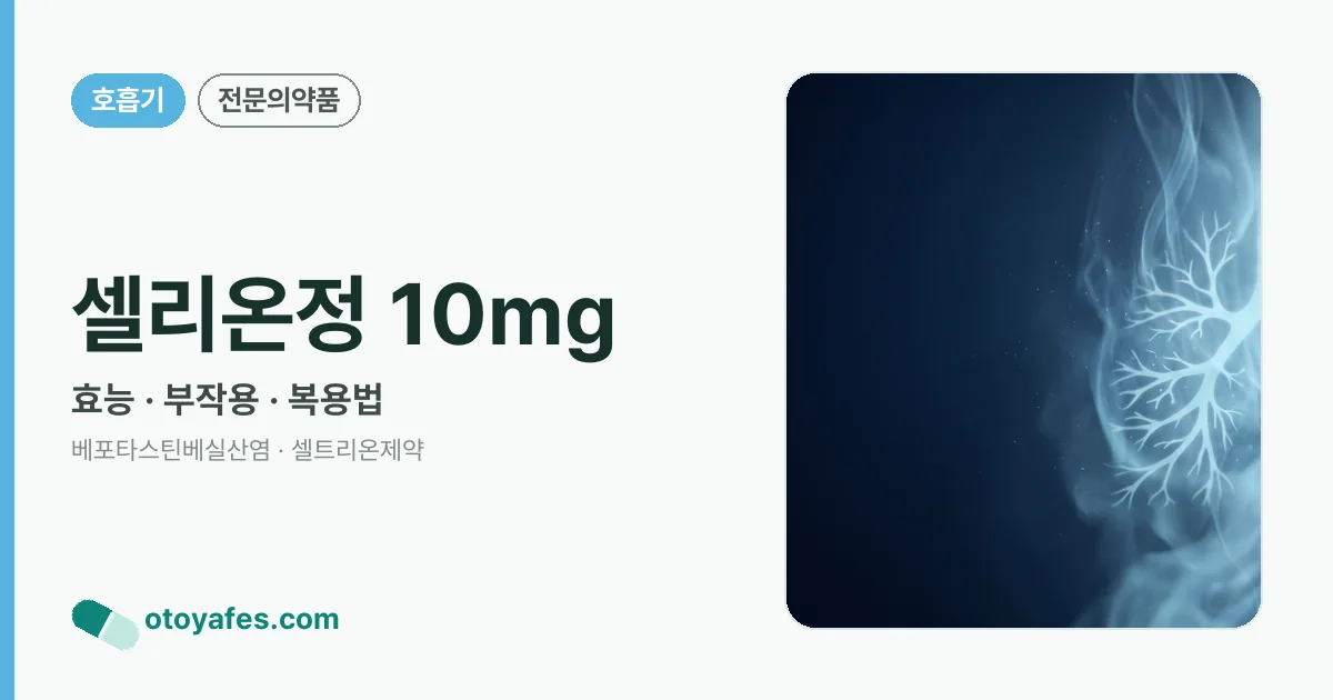 셀리온정 10mg 정리 썸네일