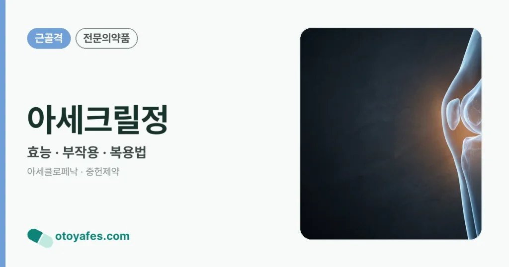 아세크릴정 정리 썸네일