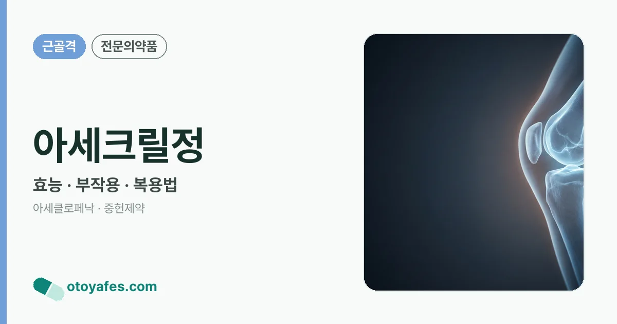 아세크릴정 정리 썸네일